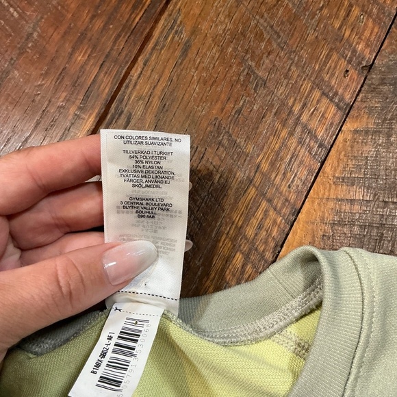 Gymshark Adapt Ombre Seamless Long Sleeve Crop Top – Yellow/Khaki – Size Large - Picture 8 of 9